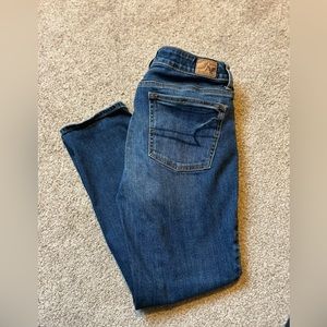 American Eagle Boy Crop Strech denim jeans size 0